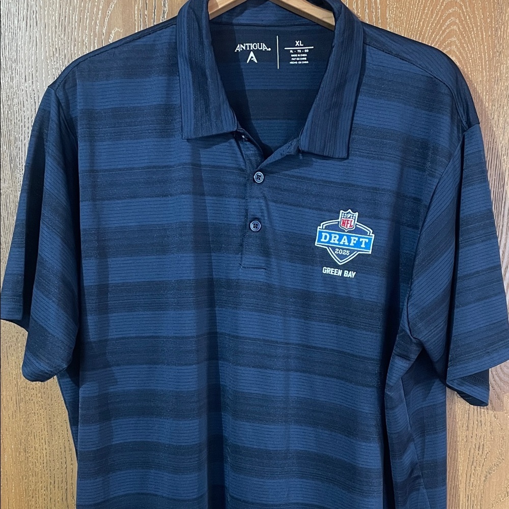 Antigua NFL Draft 2025 - Men's Blue Polo Shirt